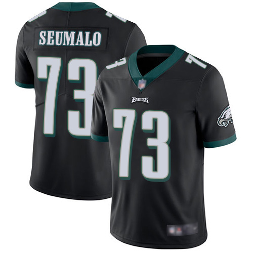 Men Philadelphia Eagles #73 Isaac Seumalo Black Alternate Vapor Untouchable NFL Jersey Limited Player Football